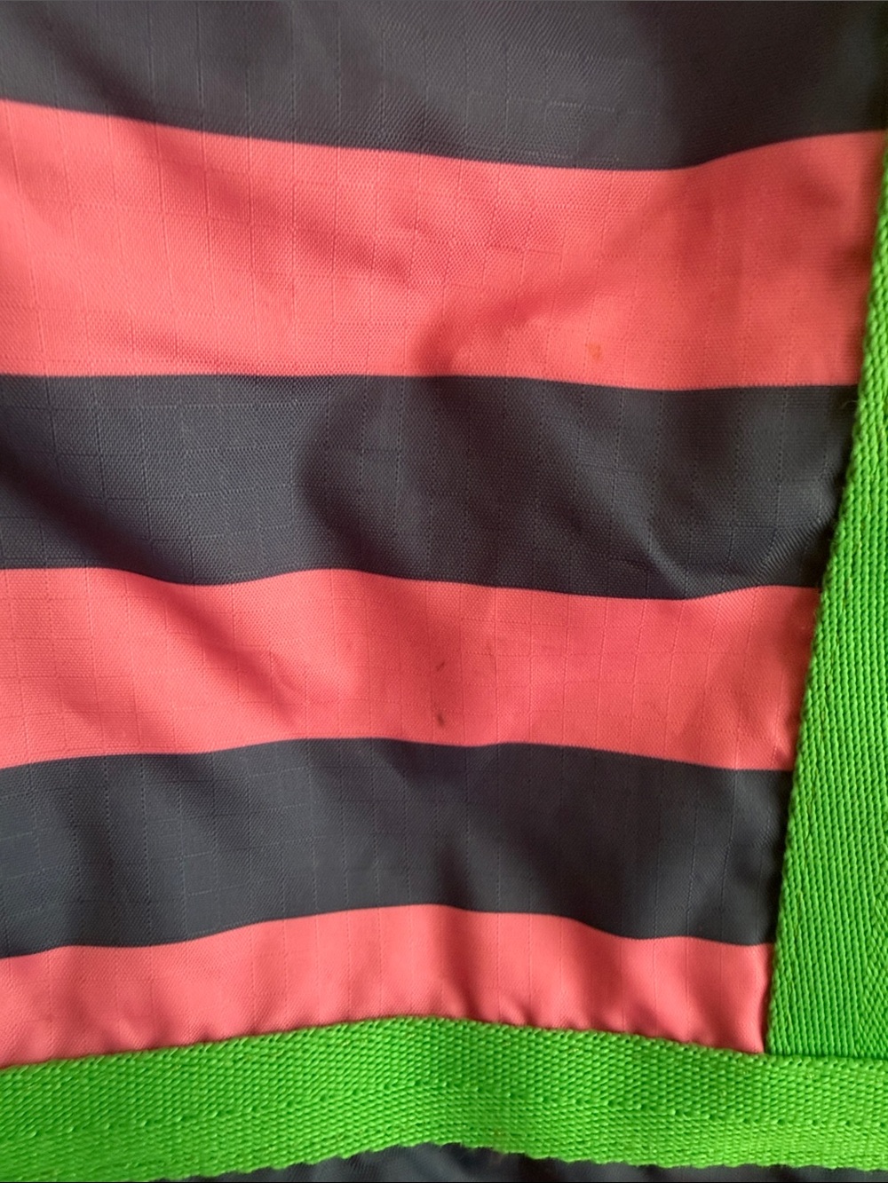 LeSportsac Green Pink Navy Striped Tote - Picture 5 of 5